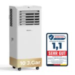 Mobile Klimaanlage 9000 BTU mit Abluftschlauch, leise 55 dB, Timer