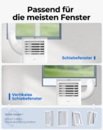 Mobile Klimaanlage 9000 BTU mit Abluftschlauch, leise 55 dB, Timer – Bild 5