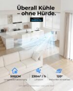 Mobile Klimaanlage 9000 BTU mit Abluftschlauch, leise 55 dB, Timer – Bild 4