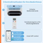 COSTWAY Mobile Klimaanlage 16000 BTU, 5-in-1, App, bis 150 m³ – Bild 3