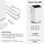 Bosch Cool 4000 Mobiles Klimagerät 3-in-1, 2,6 kW, bis 35 m² – Bild 7