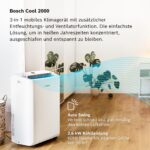 Bosch Cool 2000 Mobiles Klimagerät 3-in-1, 2,6 kW, bis 35 m² – Bild 2