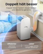 Newentor Mobile Klimaanlage 14000 BTU mit Abluftschlauch, bis 50 m² – Bild 3