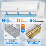 KESSER Split Klimaanlage Quick Connect 9000 BTU, 2,6 kW, WiFi & App – Bild 3