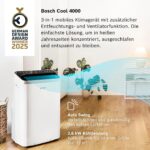 Bosch Cool 4000 Mobiles Klimagerät 3-in-1, 2,6 kW, bis 35 m² – Bild 2
