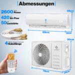 KESSER Split Klimaanlage Quick Connect 9000 BTU, 2,6 kW, WiFi & App – Bild 6