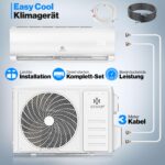 KESSER Split Klimaanlage 12000 BTU, WiFi/App, Kühlen A++ & Heizen A+ – Bild 2