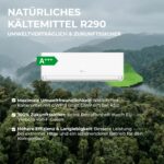 Kältebringer A+++ R290 Split Klimaanlage 12000 BTU, 3,7 kW, bis 60 m² – Bild 2